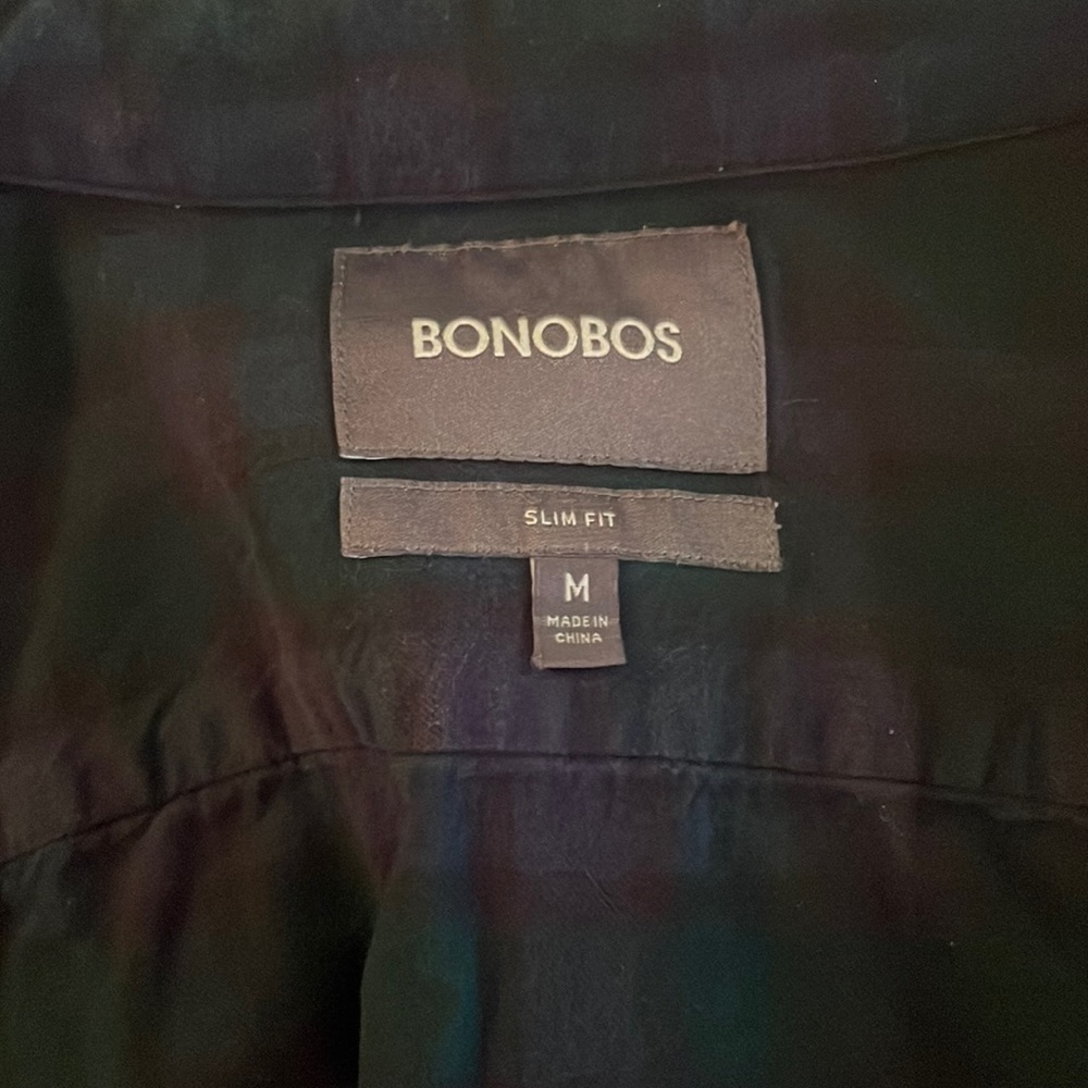 Bonobos plaid shirt M sim fit